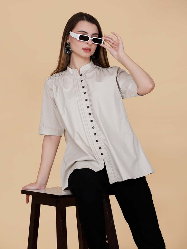 Shell white cotton Shirt