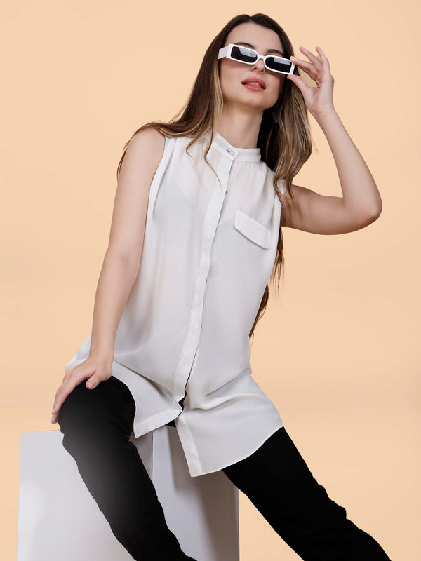 Off-white Georgette Top