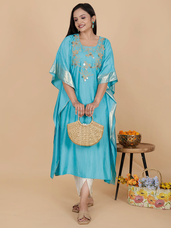 Feroza silk dori work kaftan set