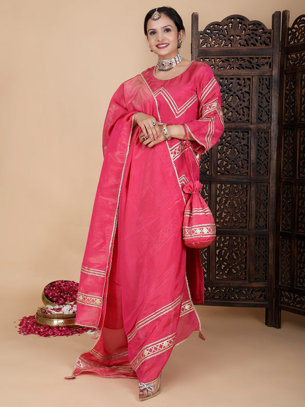 Majenta designer gota embroidered pant suit