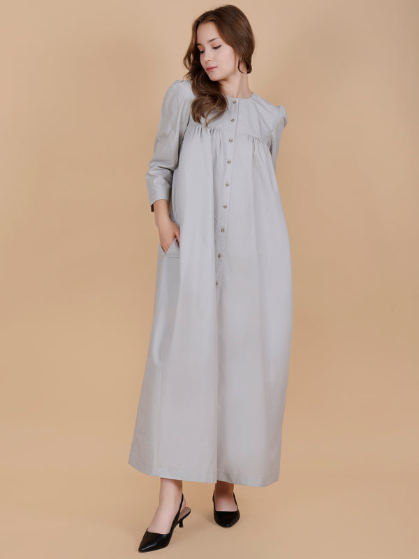 Steel grey long Boho dress