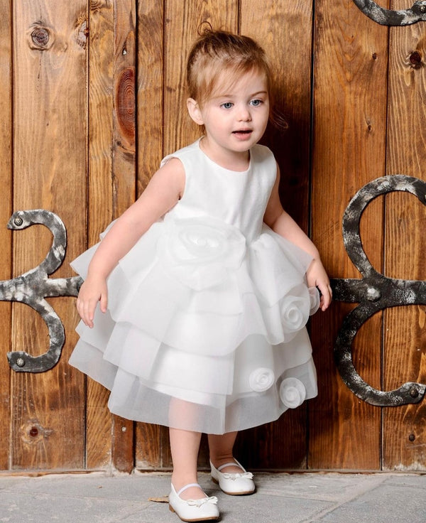 Kids white Designer Frock